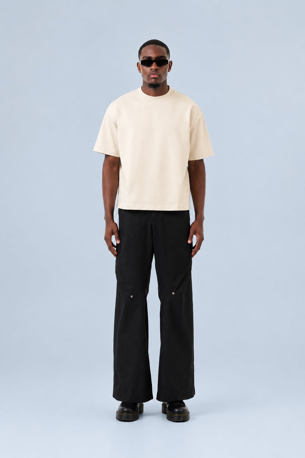 Heavyweight Print Tee — Beige - R3 CONCEPT